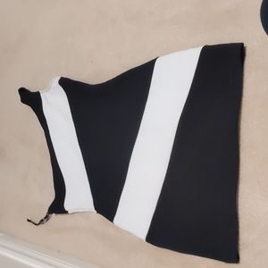 Black and white one shoulder Guess dress